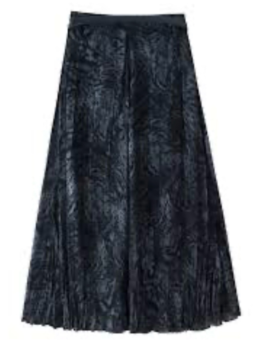 Zara Black Pleated Maxi Skirt